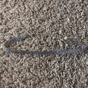 Glitter Choker with Silver chain